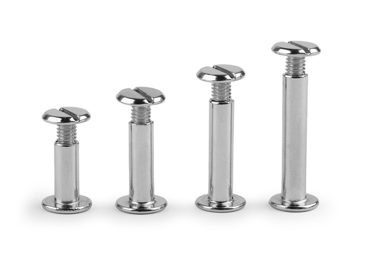 Buchschrauben 12; 16; 20 und 25 mm - Altmessing (50 Paare)