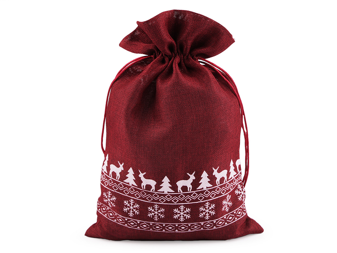 Weihnachtsgeschenkbeutel, 20 x 30 cm, jute-imitat - Grau (1 Stück)