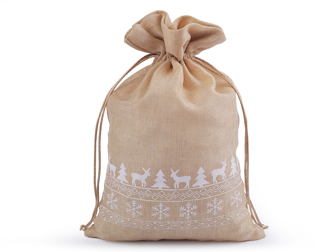 Weihnachtsgeschenkbeutel, 20 x 30 cm, jute-imitat - Grau (1 Stück)