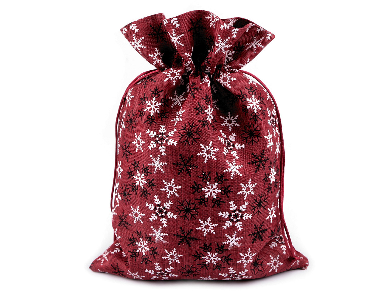 Weihnachtsgeschenkbeutel schneeflocken, 20 x 30 cm - Rot (10 Stücke)