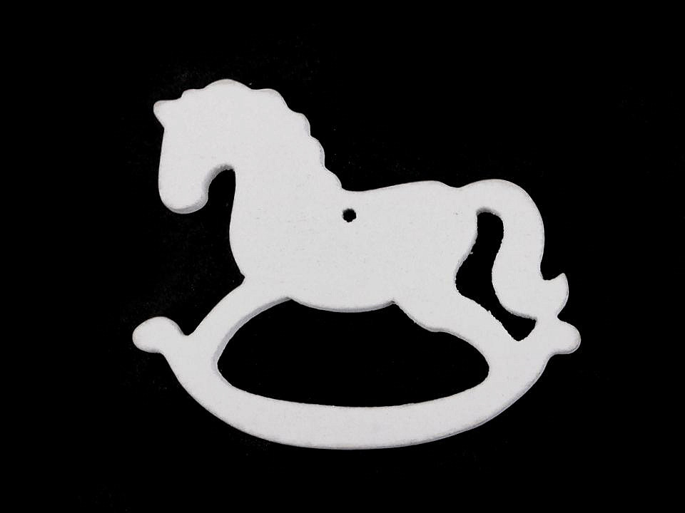 Schneeflocke, stern, baum, glöckchen, pferd, rentier, schneemann - Weiß (6 Stücke)