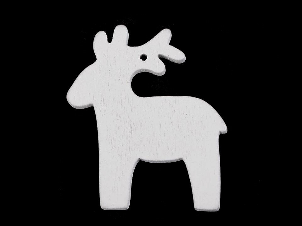 Schneeflocke, stern, baum, glöckchen, pferd, rentier, schneemann - Weiß (6 Stücke)