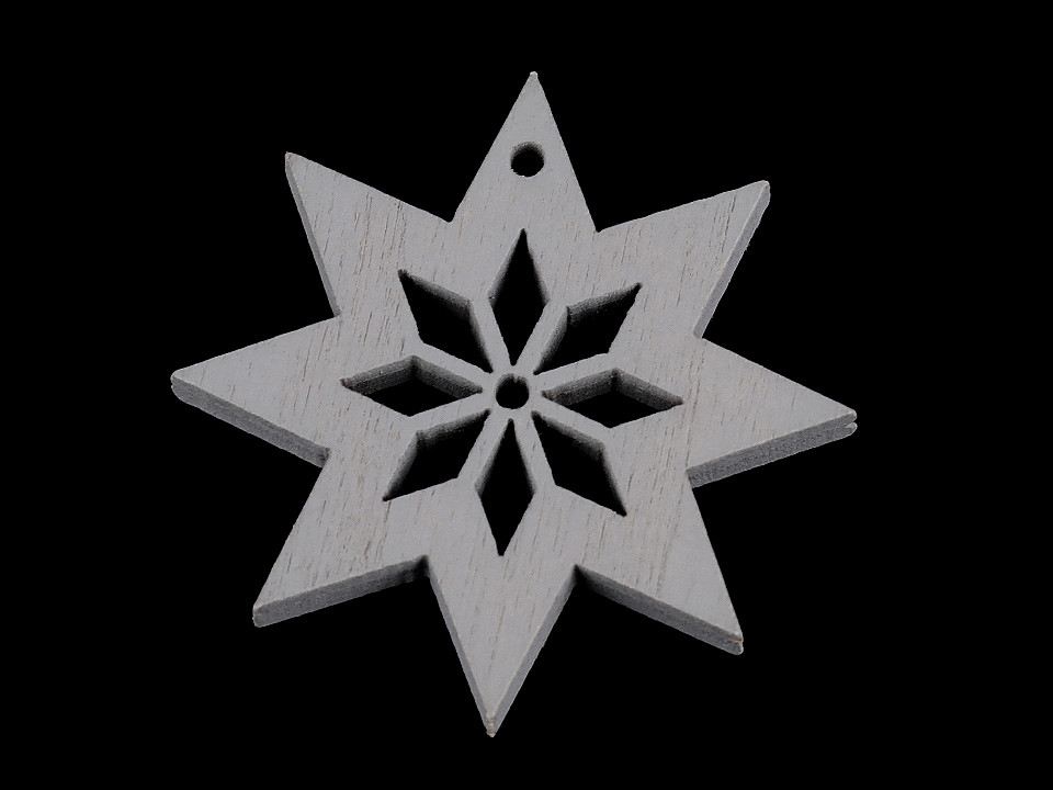 Schneeflocke, stern, baum, glöckchen, pferd, rentier, schneemann - Weiß (6 Stücke)