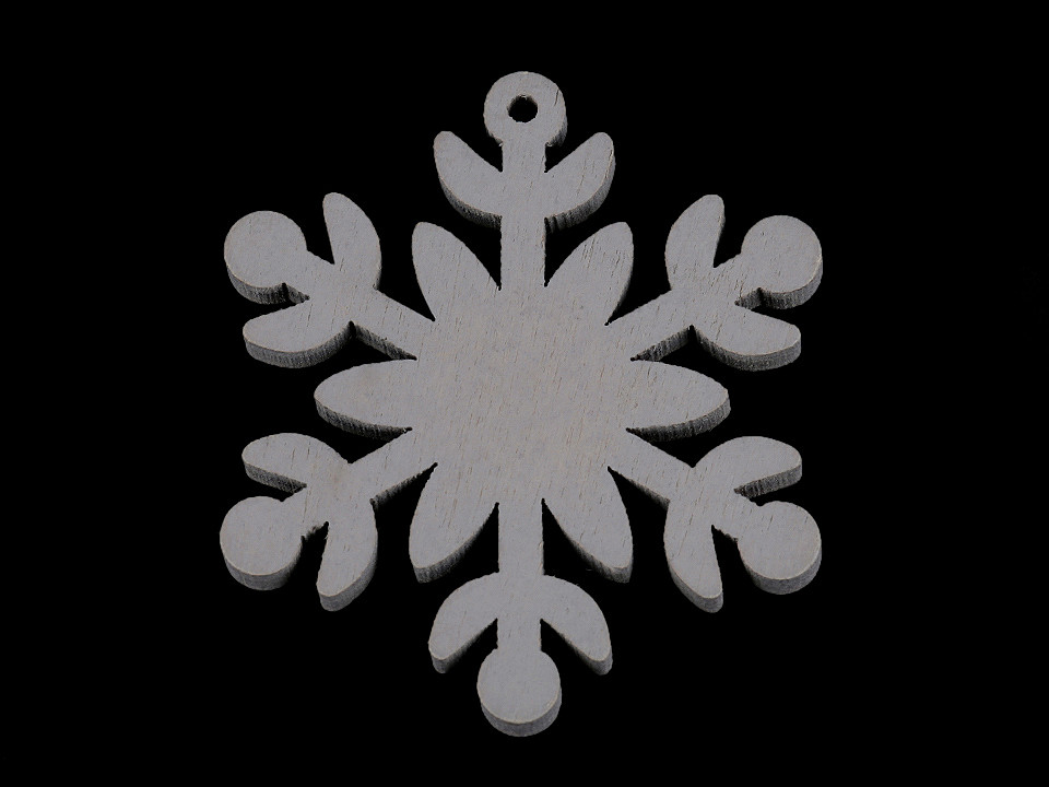 Schneeflocke, stern, baum, glöckchen, pferd, rentier, schneemann - Weiß (6 Stücke)