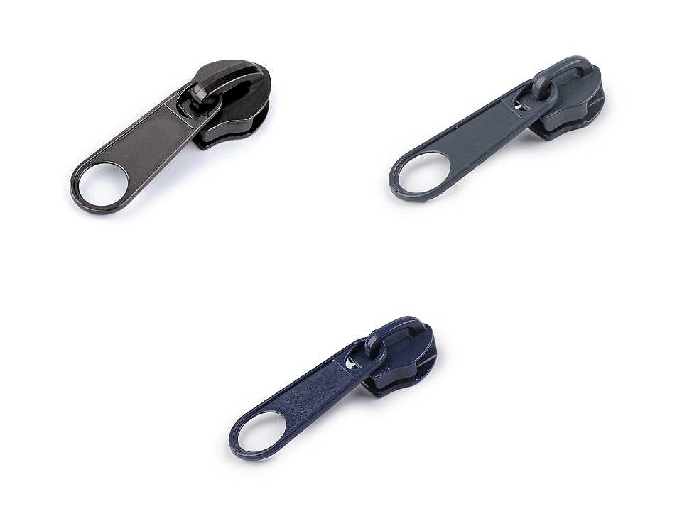 Schieber für spiralreißverschlüsse nr. 10 - Nickel schwarz (10 Stücke)