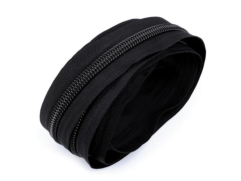 Spiralreißverschluss nr. 10, meterware - Schwarz (1 Meter)