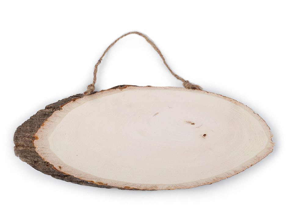 Holzoval / holzanhänger - Natürlich (1 Stück)