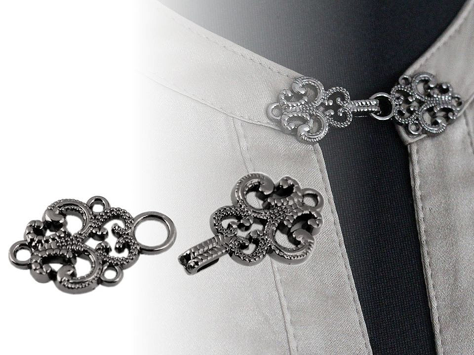 Dekorativer filigraner verschluss/taillenknopf - Rosagold (4 Paare)