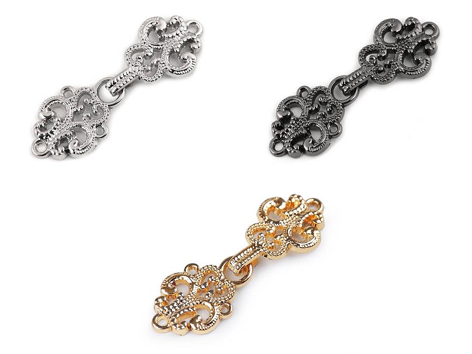 Dekorativer filigraner verschluss/taillenknopf - Rosagold (4 Paare)