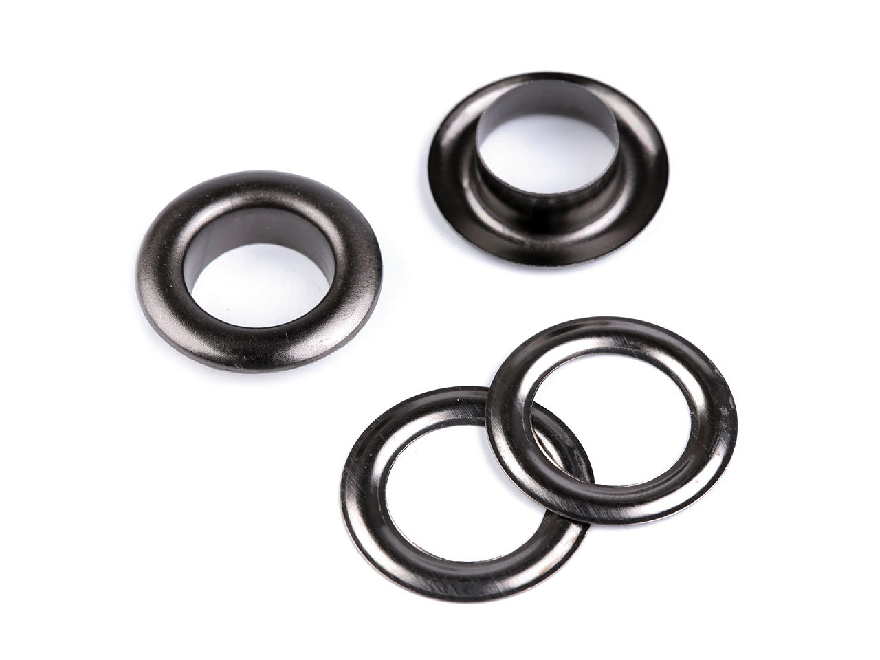 Ösen mit scheibe innen-ø 12 mm/außen-ø 21 mm glänzend - Gold klassisch (50 Paare)