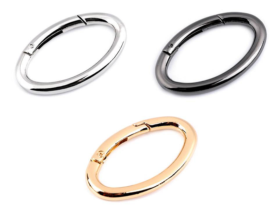 Design karabiner ellipse für handtaschen / schlüssel - Nickel (1 Stück)