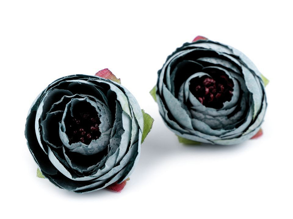 Künstliche blume ranunkel ø 4 cm - Bordeaux hell (10 Stücke)