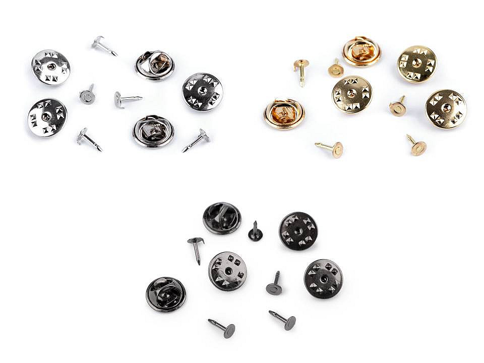 Befestigung für abzeichen / endstück für abzeichen ø11 mm - Gold (50 Paare)