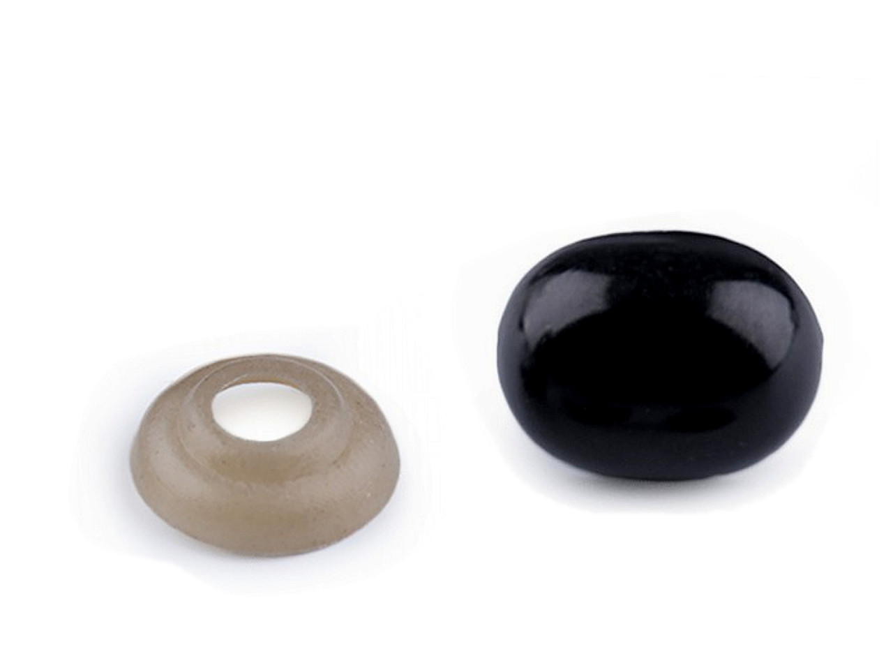 Nase/augen mit sicherung 13 x 16 mm - Schwarz (500 Sets)