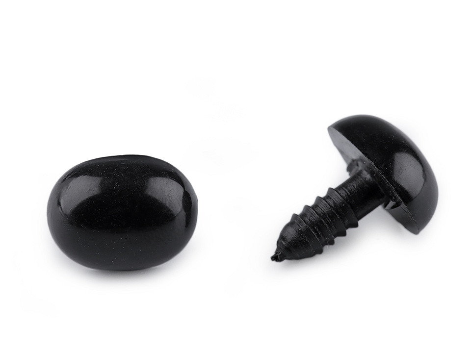 Nase/augen mit sicherung 13 x 16 mm - Schwarz (500 Sets)