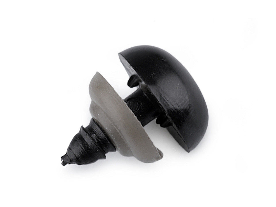 Nase/augen mit sicherung 13 x 16 mm - Schwarz (500 Sets)