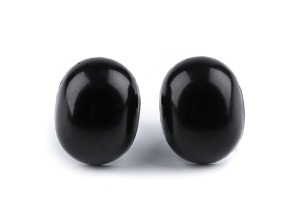 Nase/augen mit sicherung 13 x 16 mm - Schwarz (500 Sets)