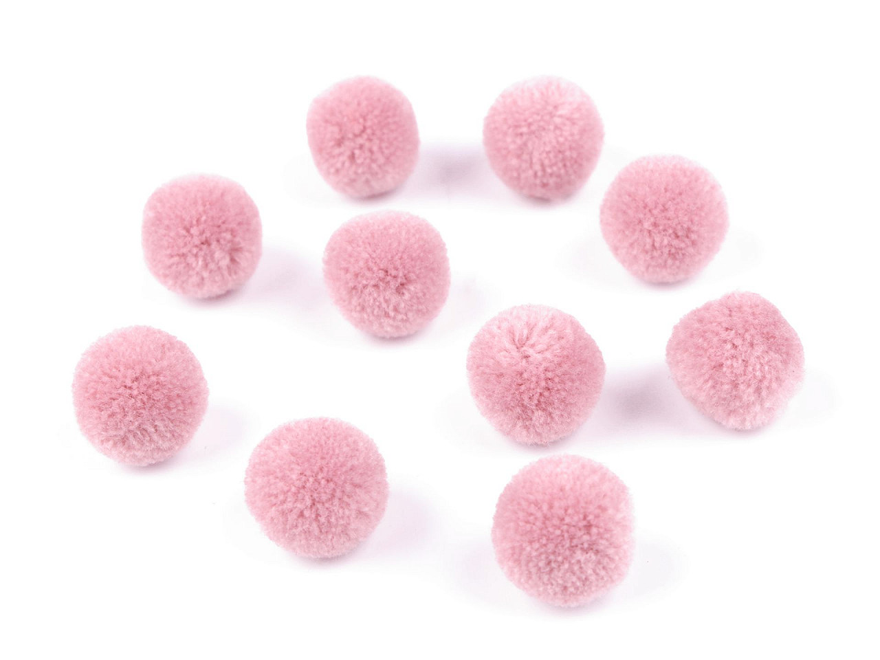 Bommel / pompon deluxe ø20 mm - Weiß (12 Stücke)