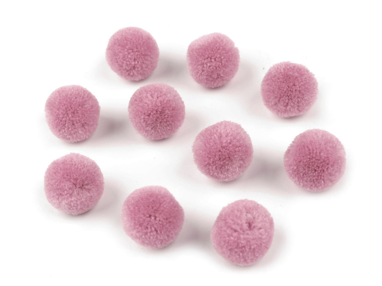 Bommel / pompon deluxe ø20 mm - Weiß (12 Stücke)