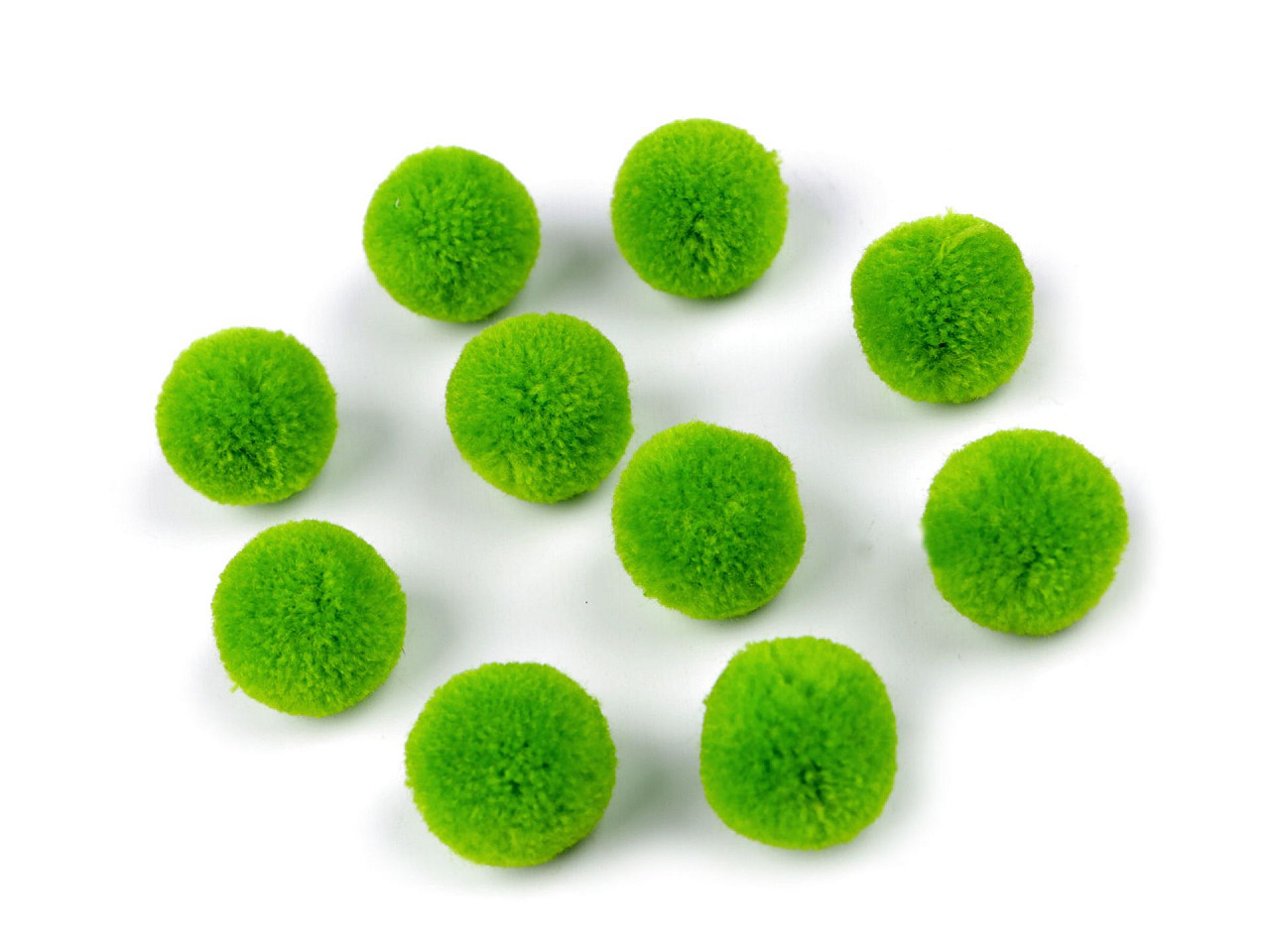 Bommel / pompon deluxe ø20 mm - Weiß (12 Stücke)