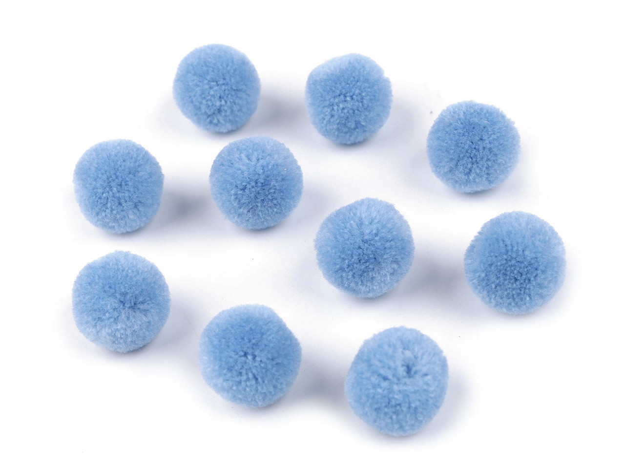 Bommel / pompon deluxe ø20 mm - Weiß (12 Stücke)