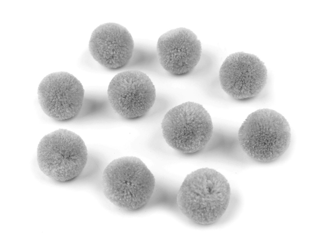 Bommel / pompon deluxe ø20 mm - Weiß (12 Stücke)