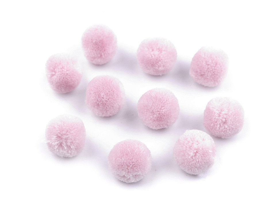 Bommel / pompon deluxe ø20 mm - Weiß (12 Stücke)