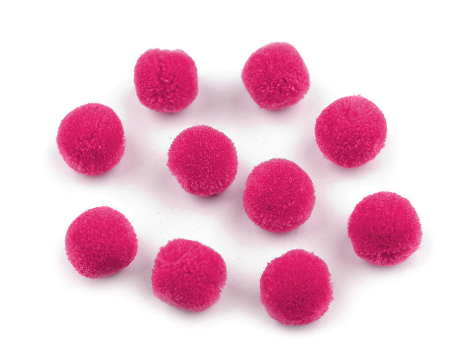 Bommel / pompon deluxe ø20 mm - Weiß (12 Stücke)