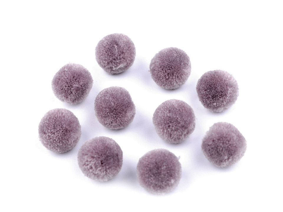 Bommel / pompon deluxe ø20 mm - Weiß (12 Stücke)