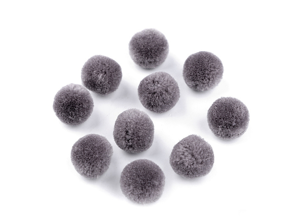 Bommel / pompon deluxe ø20 mm - Weiß (12 Stücke)