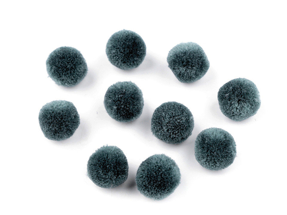 Bommel / pompon deluxe ø20 mm - Weiß (12 Stücke)