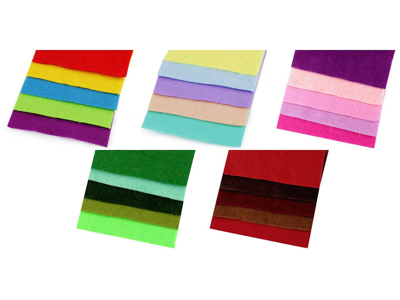 Dekorativer bastelfilz set 10x45 cm - Mix nr. 5 (1 Set)