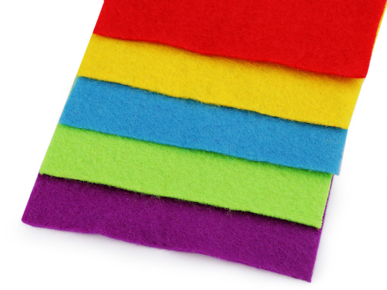 Dekorativer bastelfilz set 10x45 cm - Mix nr. 5 (1 Set)