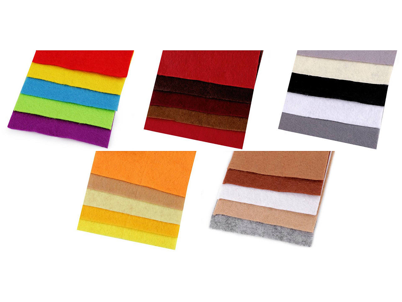 Dekorativer bastelfilz set 10x45 cm - Mix nr. 5 (1 Set)