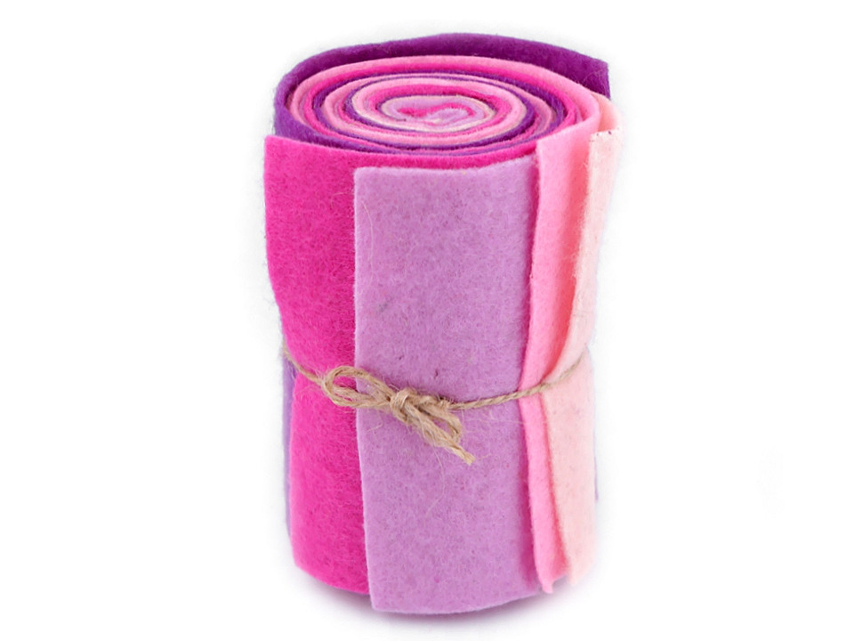Dekorativer bastelfilz set 10x45 cm - Mix nr. 5 (1 Set)