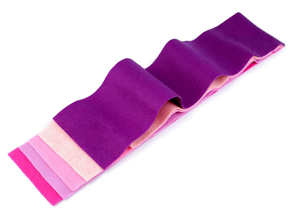 Dekorativer bastelfilz set 10x45 cm - Mix nr. 5 (1 Set)