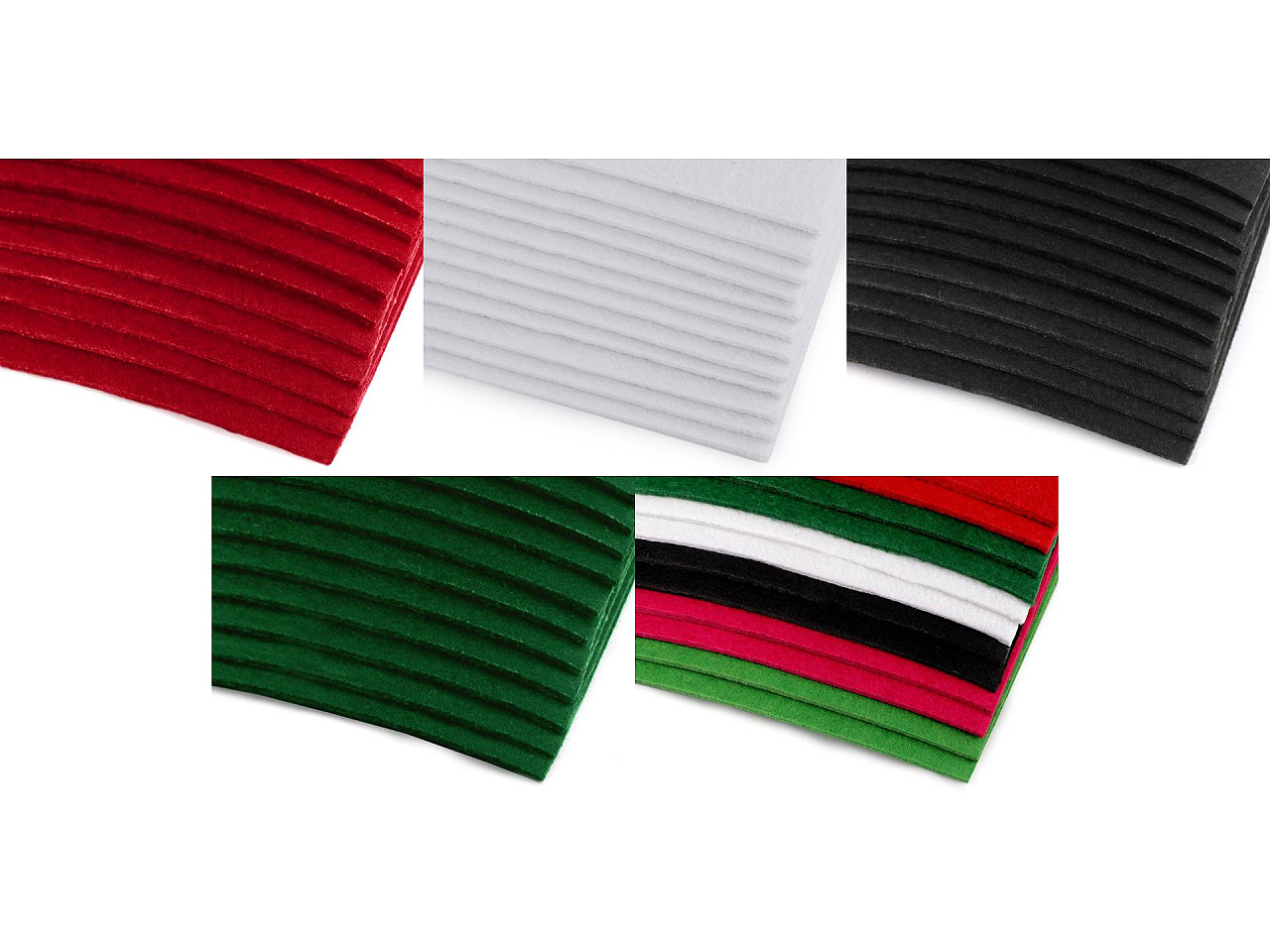 Dekorativer filz 20x30 cm - Schwarz (2 Stücke)