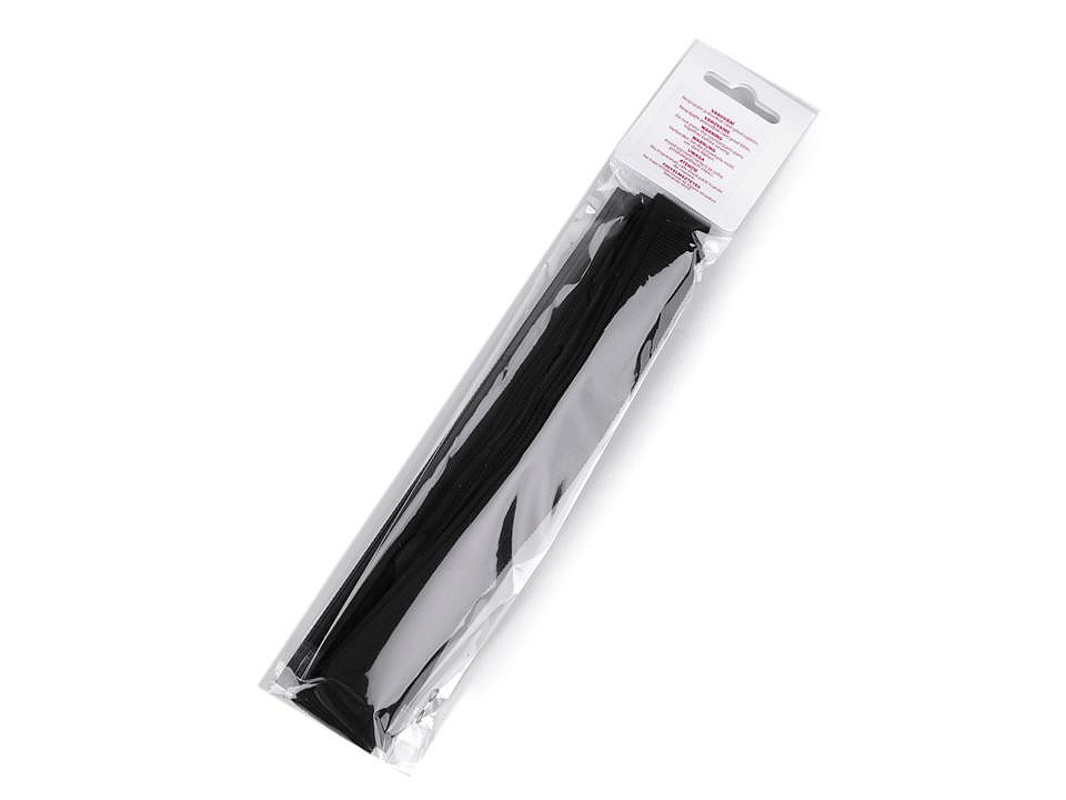 Flacher klettverschluss geschnitten breite 20 mm, fein - Weiß (10 Paare)