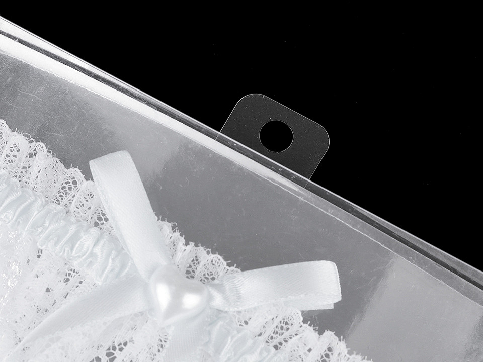 Hochzeitsstrumpfband aus spitze mit herz - Weiß (1 Stück)