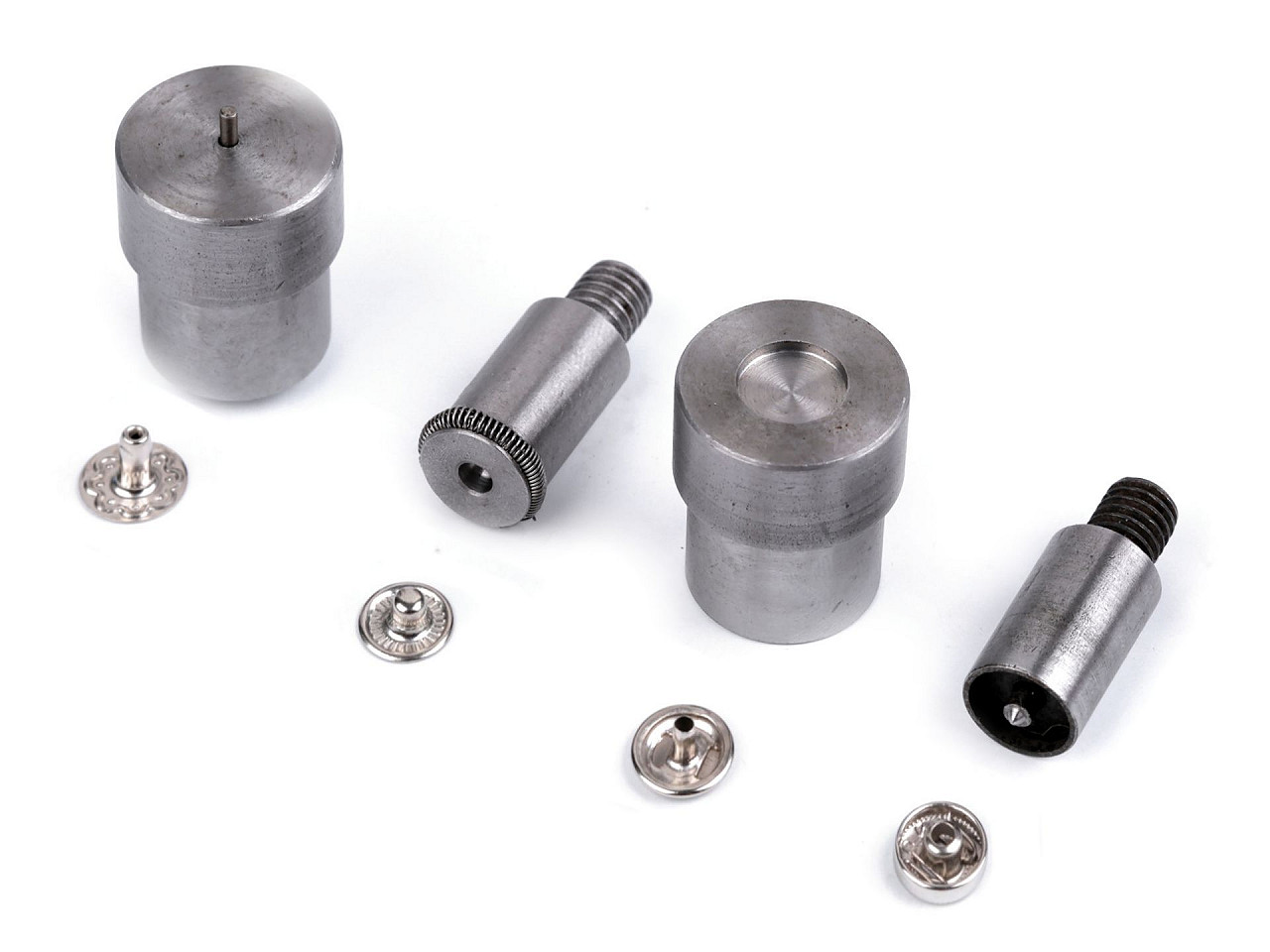 Aufsatz für druckknöpfe aus metall ø10; 12; 15 mm - Nickel (1 Set)