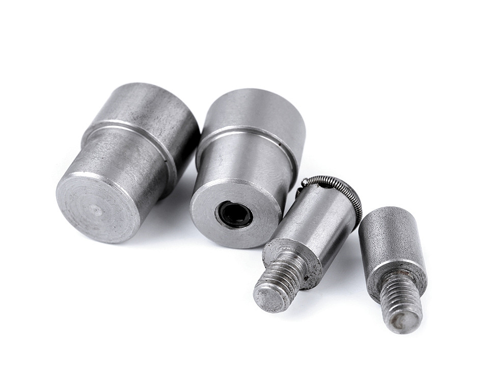 Aufsatz für druckknöpfe aus metall ø10; 12; 15 mm - Nickel (1 Set)