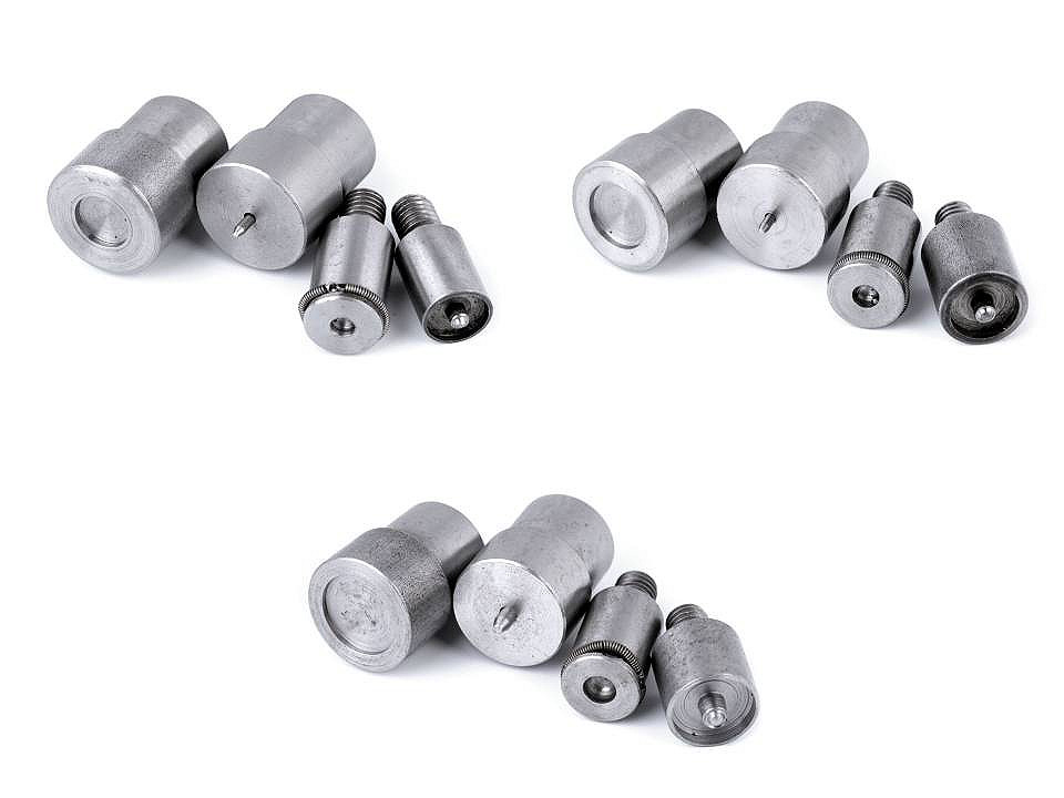 Aufsatz für druckknöpfe aus metall ø10; 12; 15 mm - Nickel (1 Set)