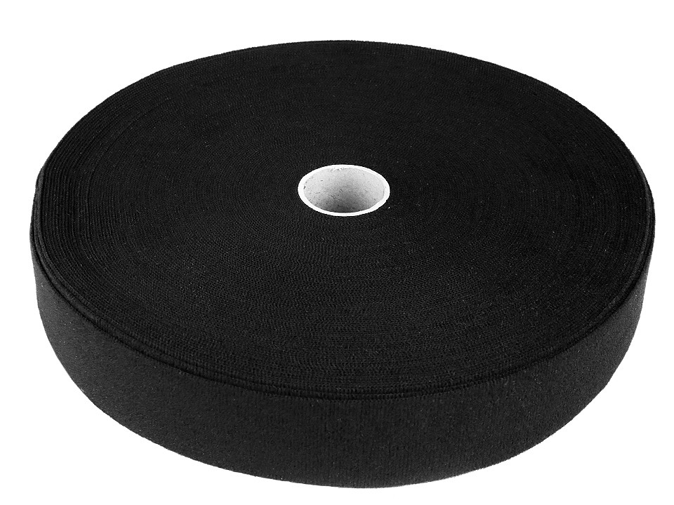 Flacher klettverschluss haken + plüsch, breite 50 mm, fein - Weiß (1 Meter)