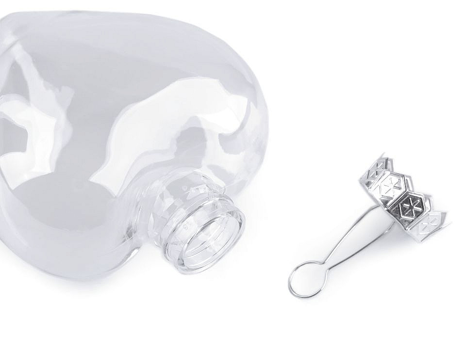 Herz, medaillon zum dekorieren, befüllbar - Transparent (2 Stücke)