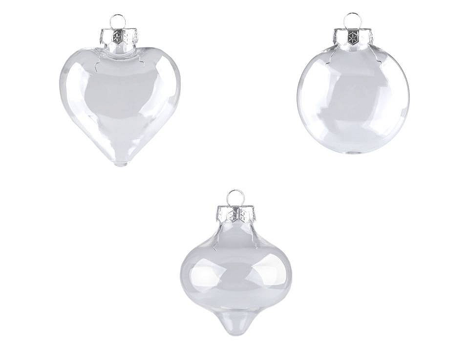 Herz, medaillon zum dekorieren, befüllbar - Transparent (2 Stücke)