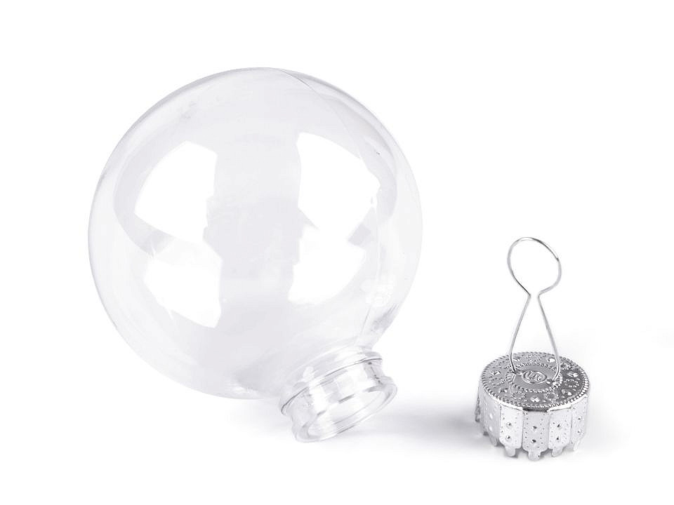 Weihnachtskugel transparent ø6 cm - Transparent (2 Stücke)