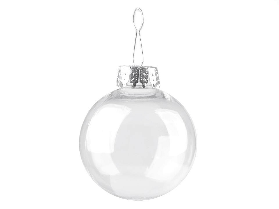 Weihnachtskugel transparent ø6 cm - Transparent (2 Stücke)