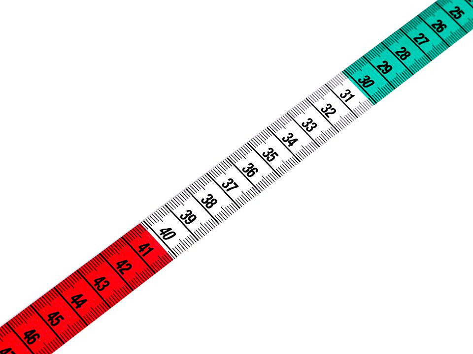 Schneidermaßband mit druckknopf 150 cm - Multicolor (1 Stück)