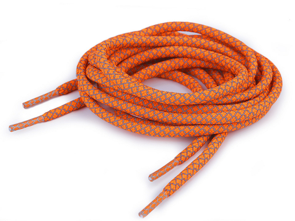 Reflektierende schnürsenkel für turnschuhe, sweatshirt länge 130 cm - Orange (2 Stücke)