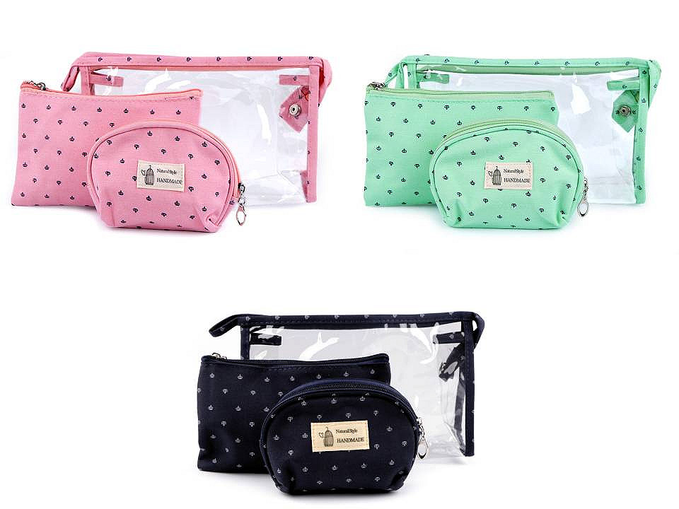 Kosmetiktaschen 3 stk. set - Mint (1 Set)